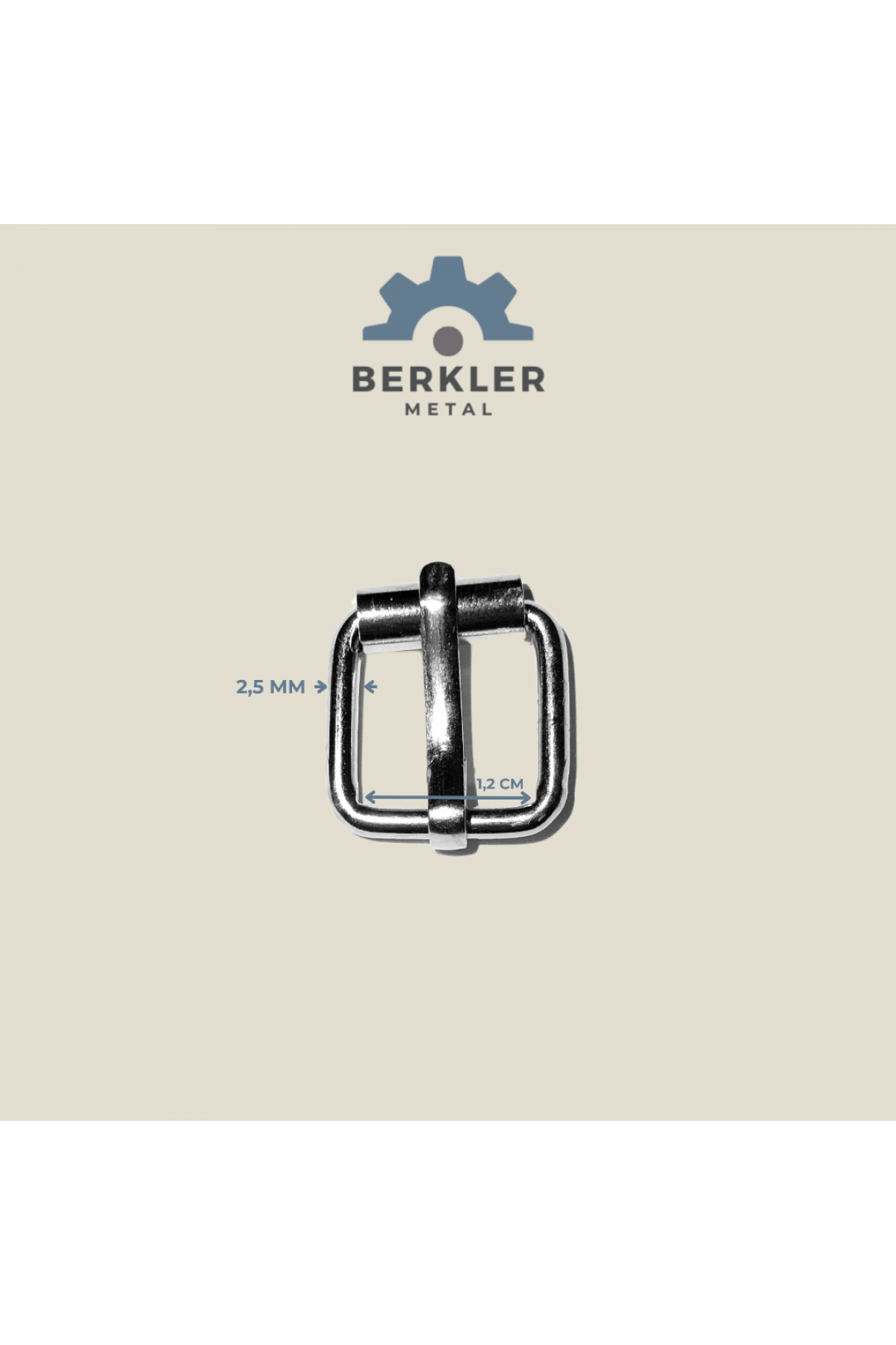 1.2 cm makaralı toka 2,5 mm metal renk