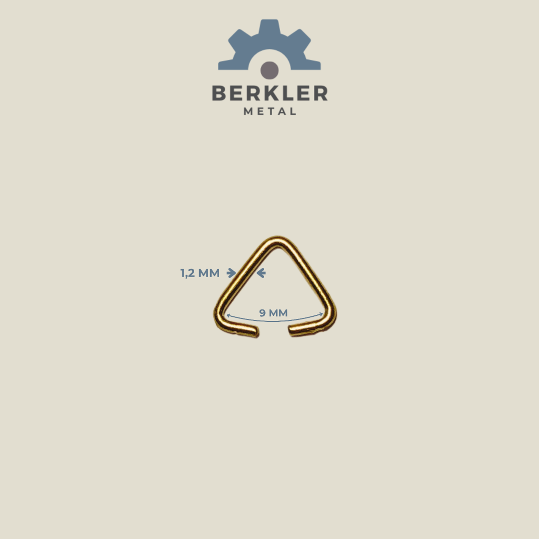 1,2 mm Açık Üçgen Bağlantı Halkası 9 mm Sarı Renk