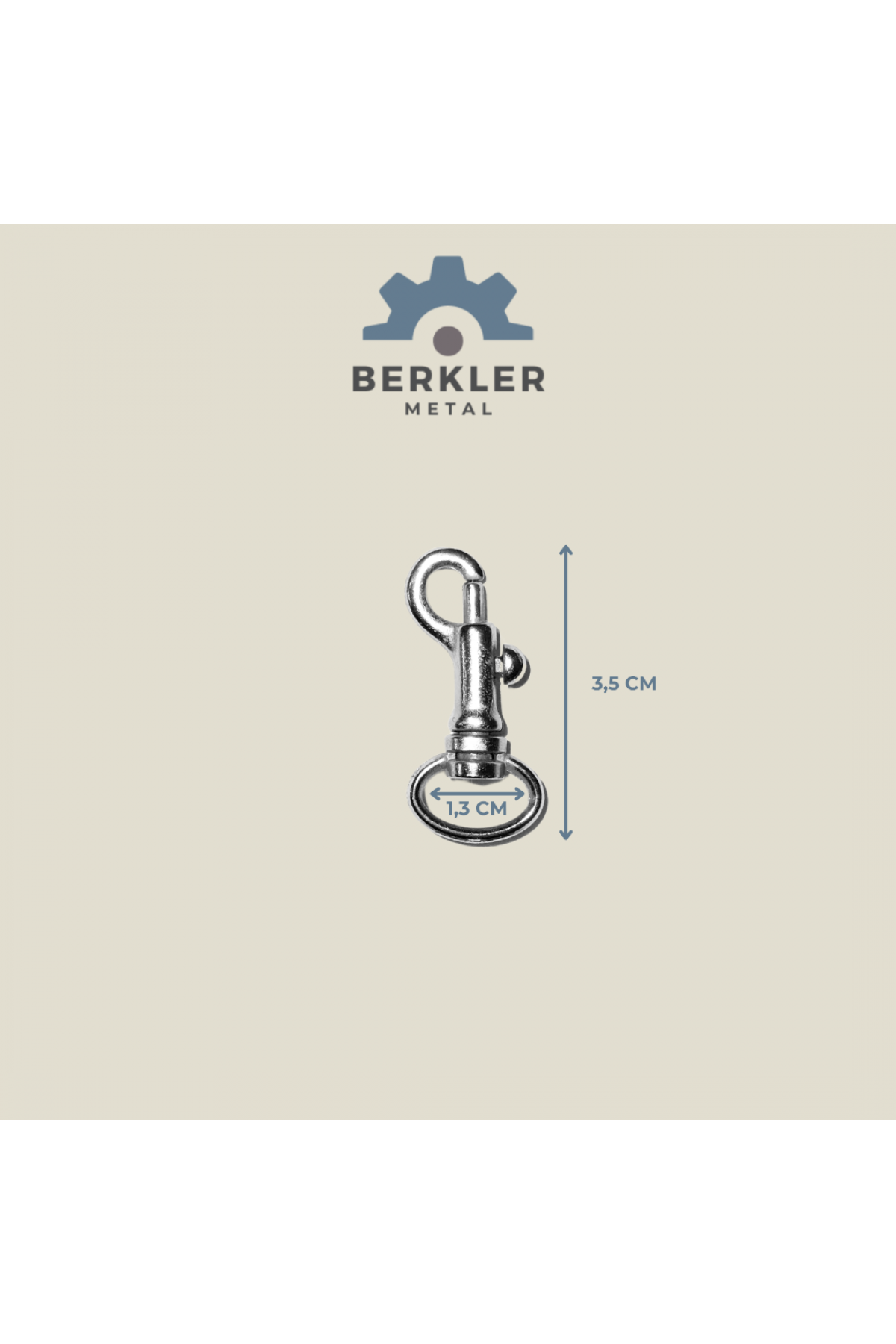 1,3 cm Minik gemici kanca 3,5 cm metal renk