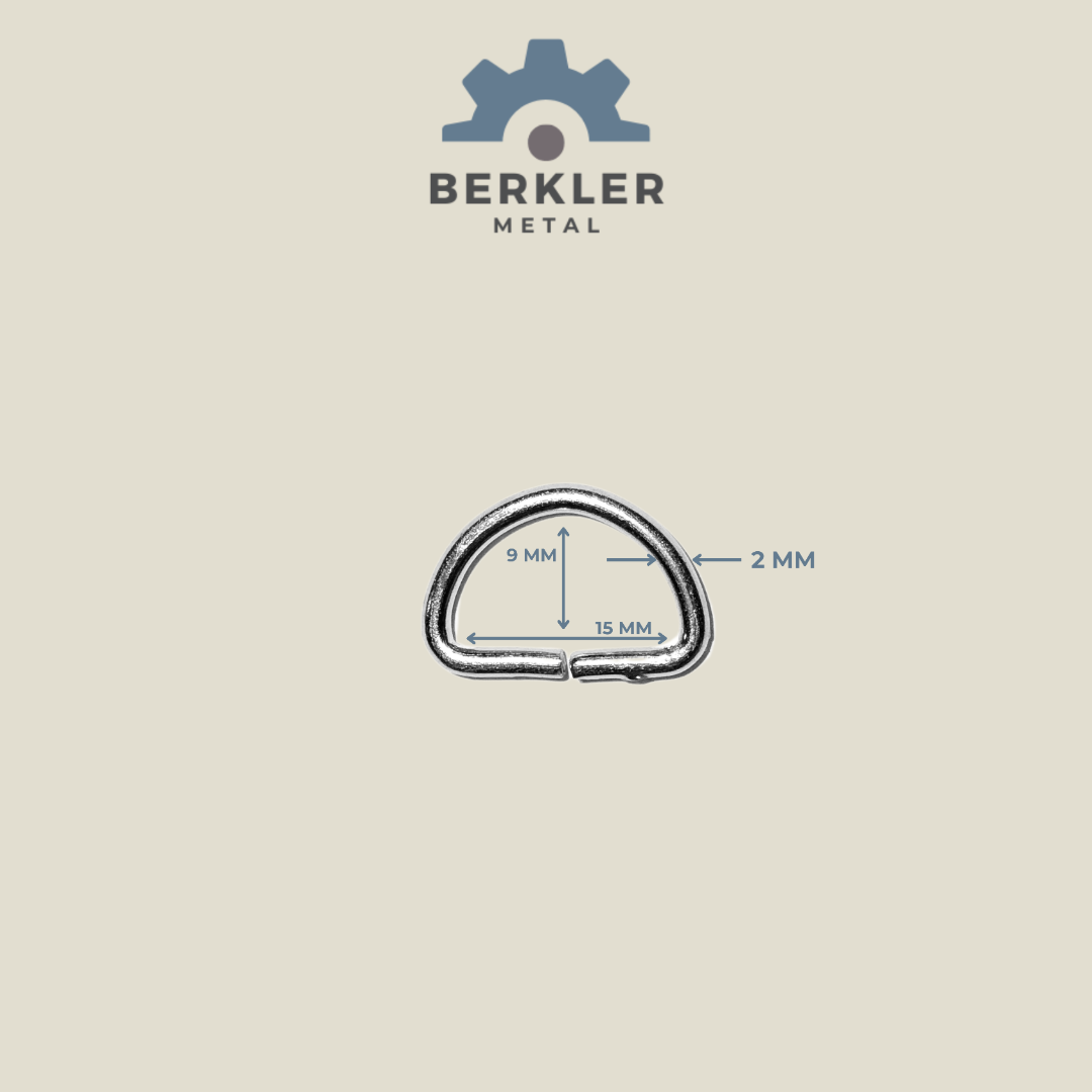 1.5 cm * 2 mm D Halka metal  renk