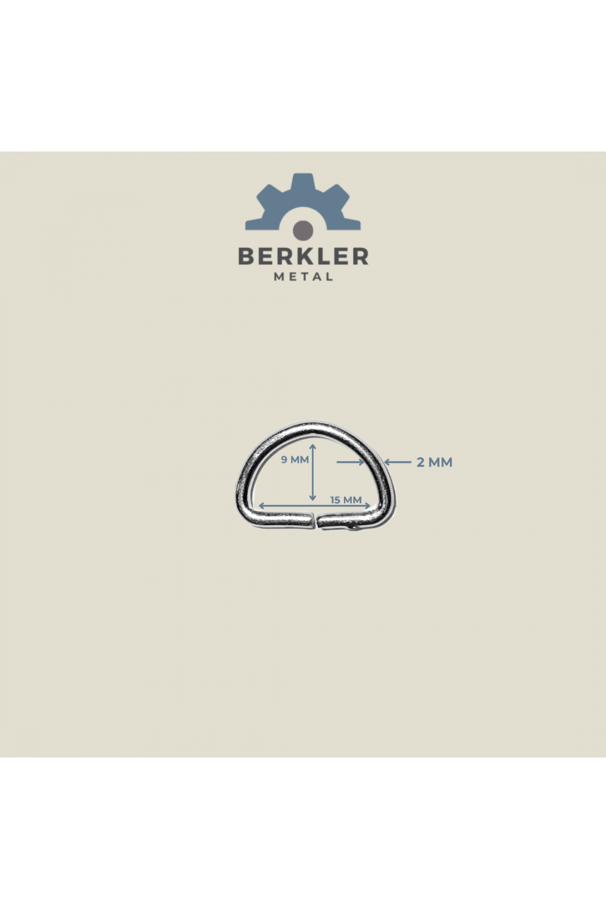 1.5 cm * 2 mm D Halka metal  renk