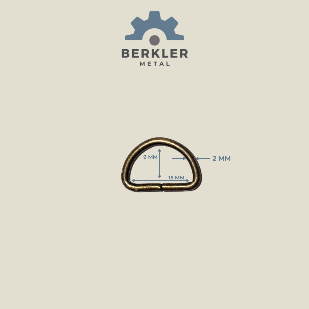 1.5 cm * 2 mm D Halka antik sarı renk