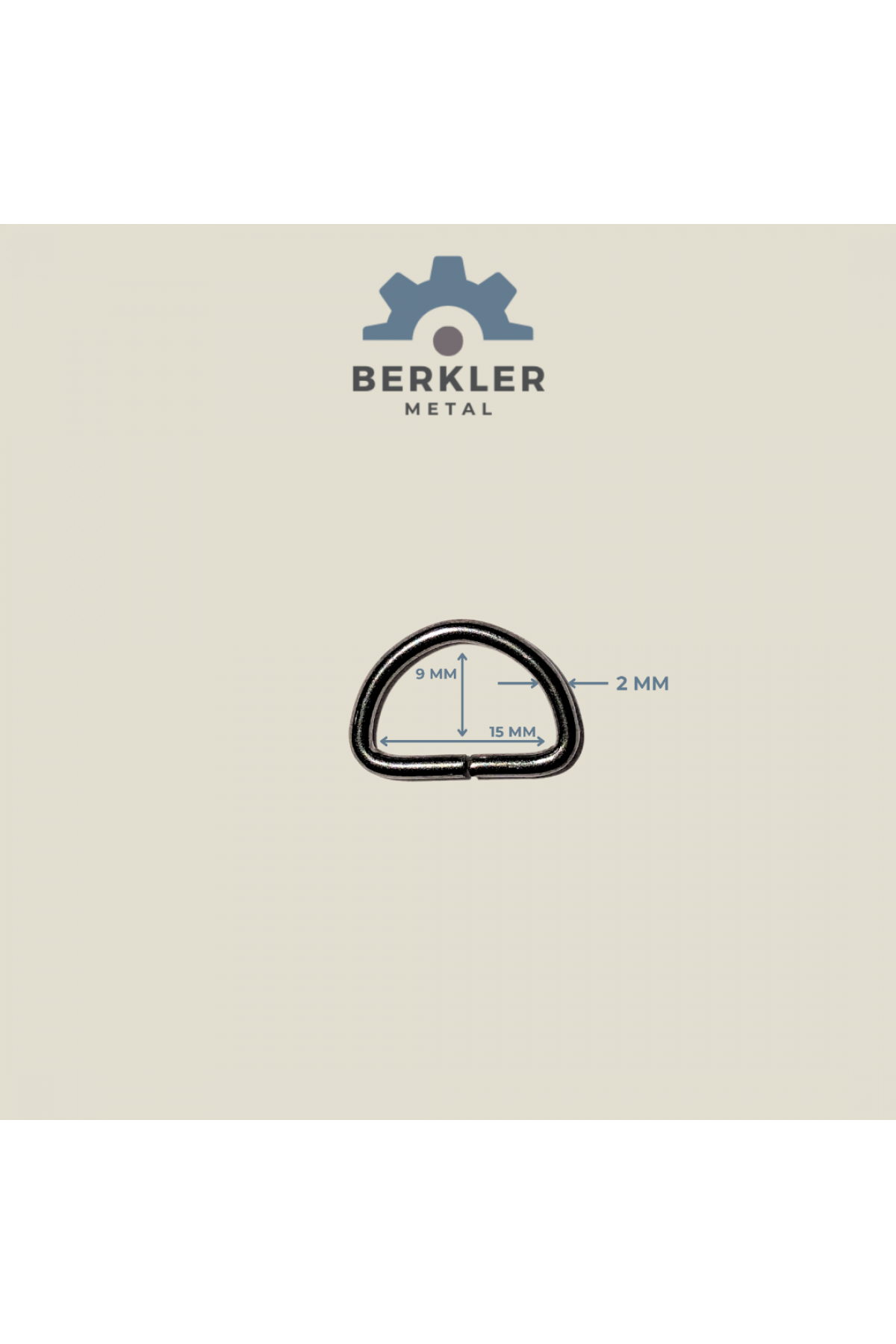 1.5 cm * 2 mm D Halka füme renk