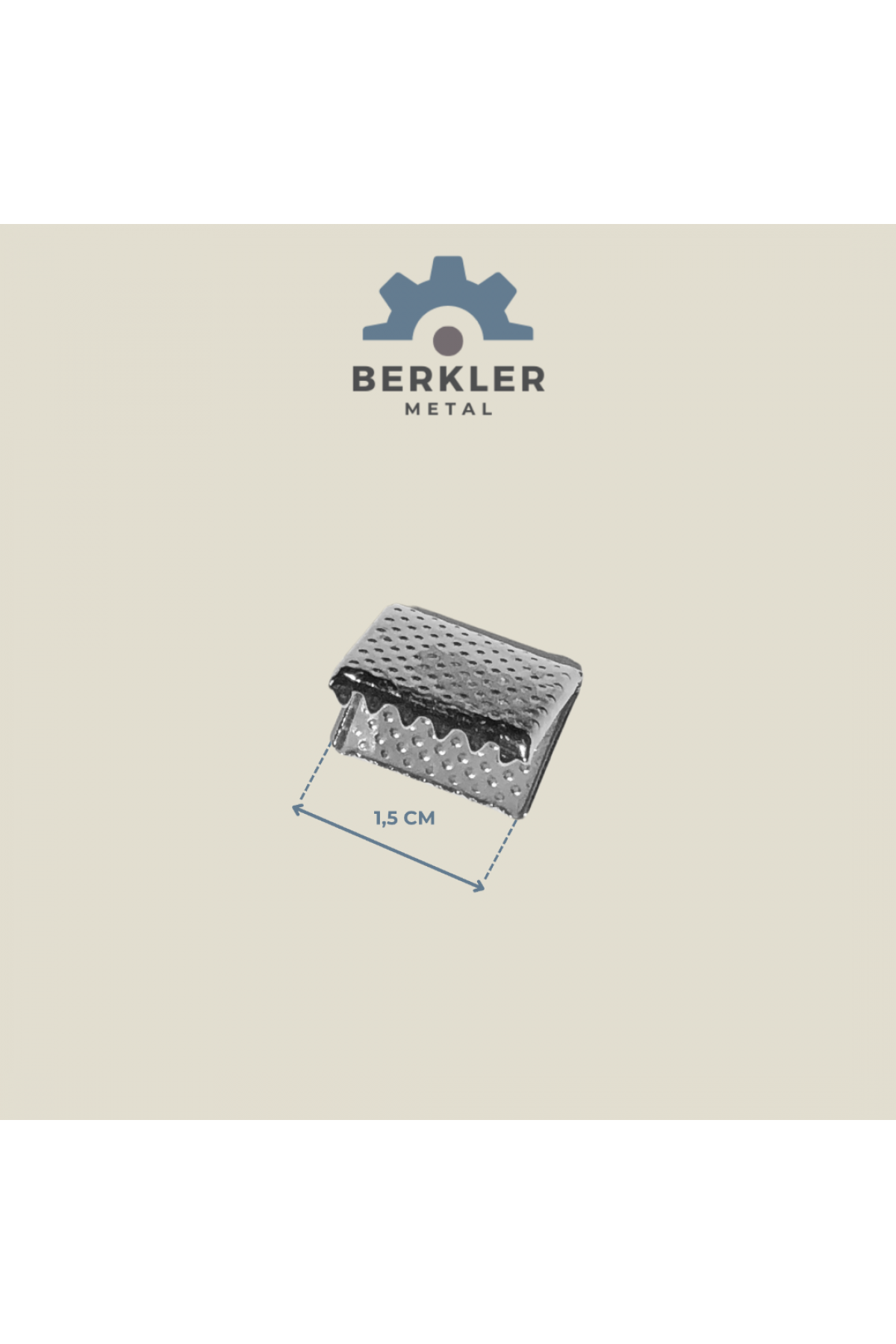 1.5 cm desenli kemer ucu metal renk