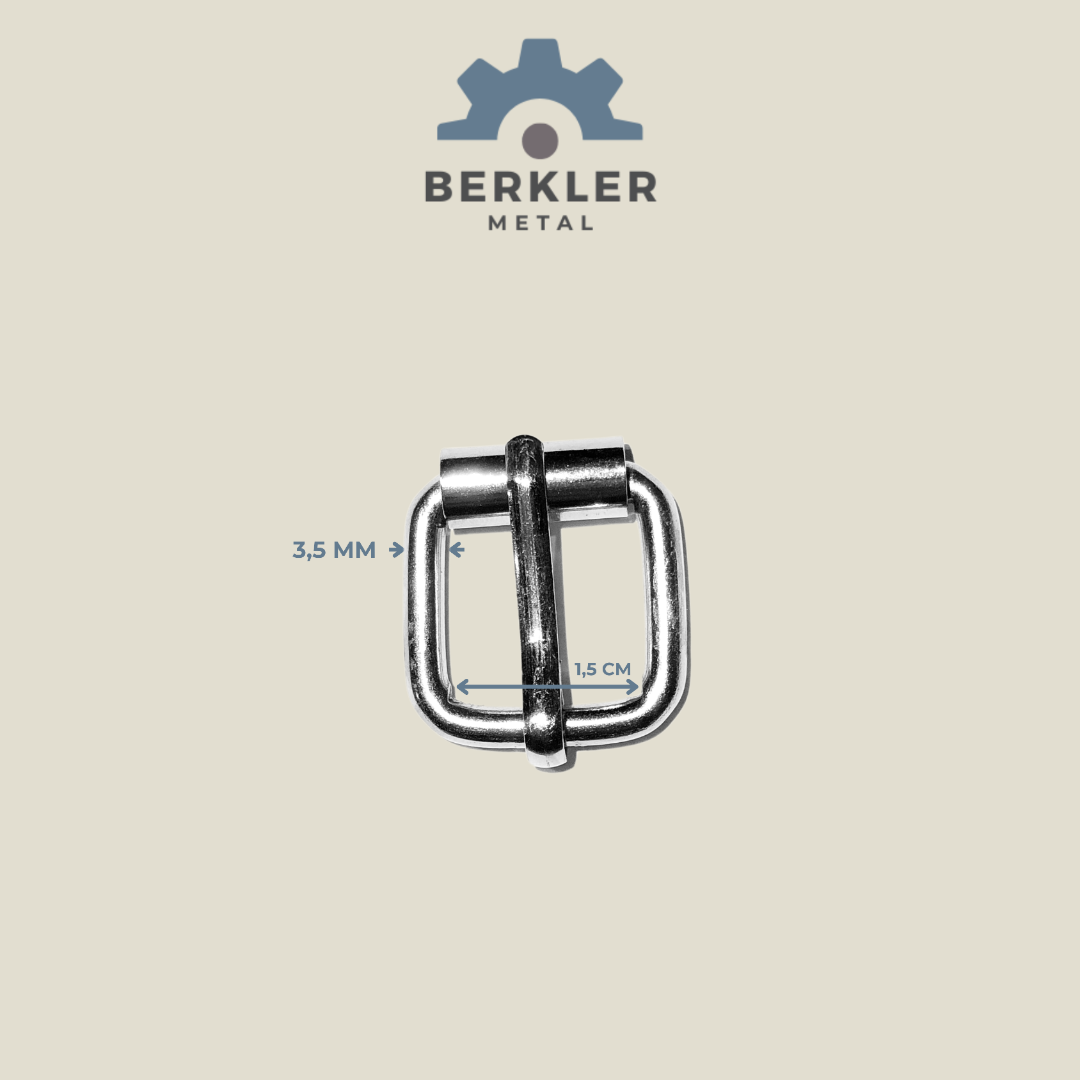 1.5 cm * 3.5 mm makaralı toka metal renk