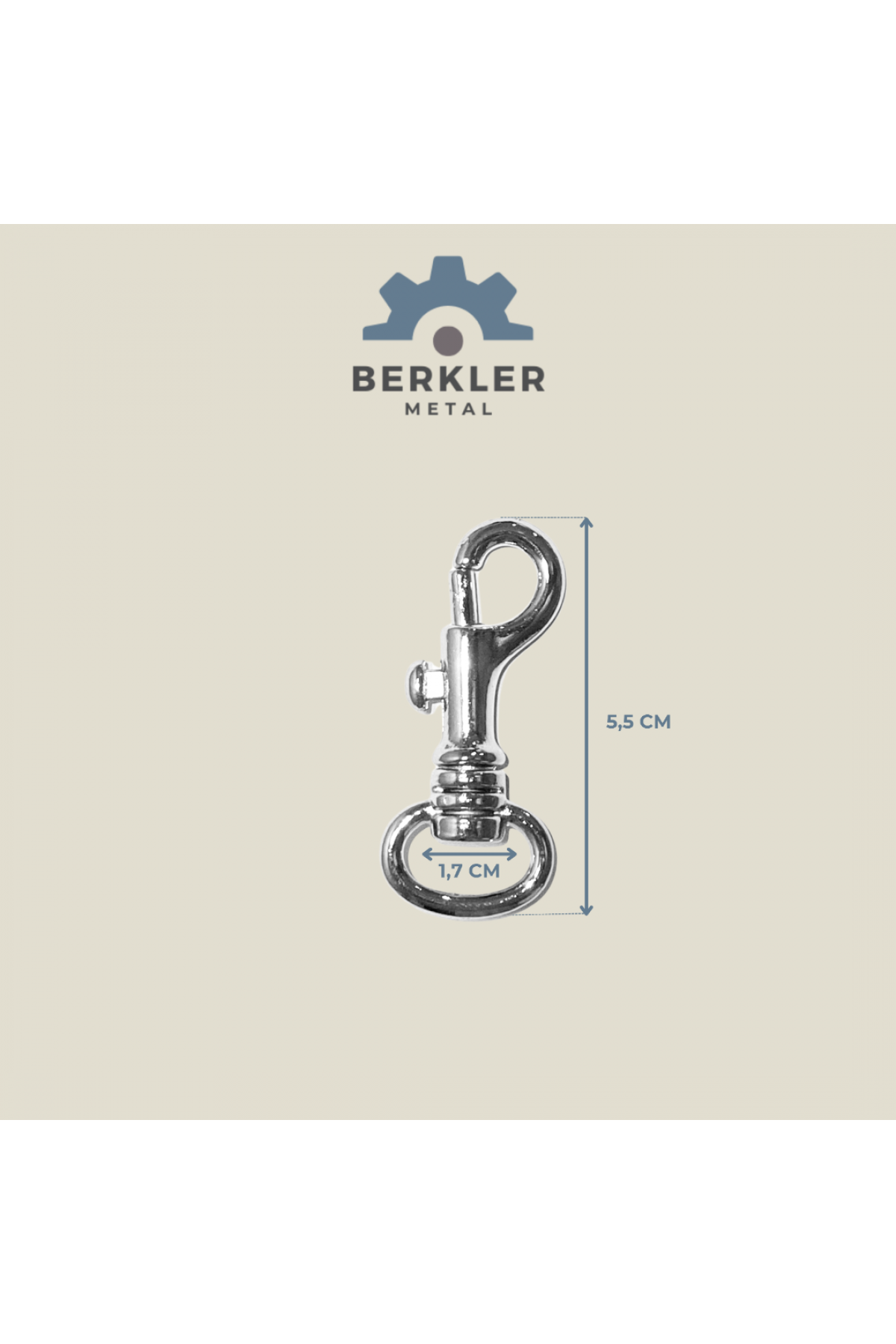 1,7 cm. orta boy gemici 5,5 cm kanca metal renk
