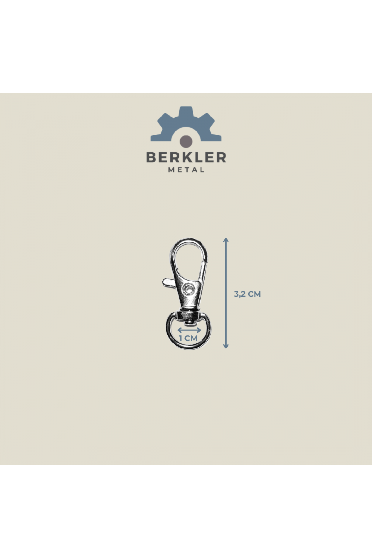 1 cm Minik Paris Kanca 3,2 cm Metal Renk - Nikel