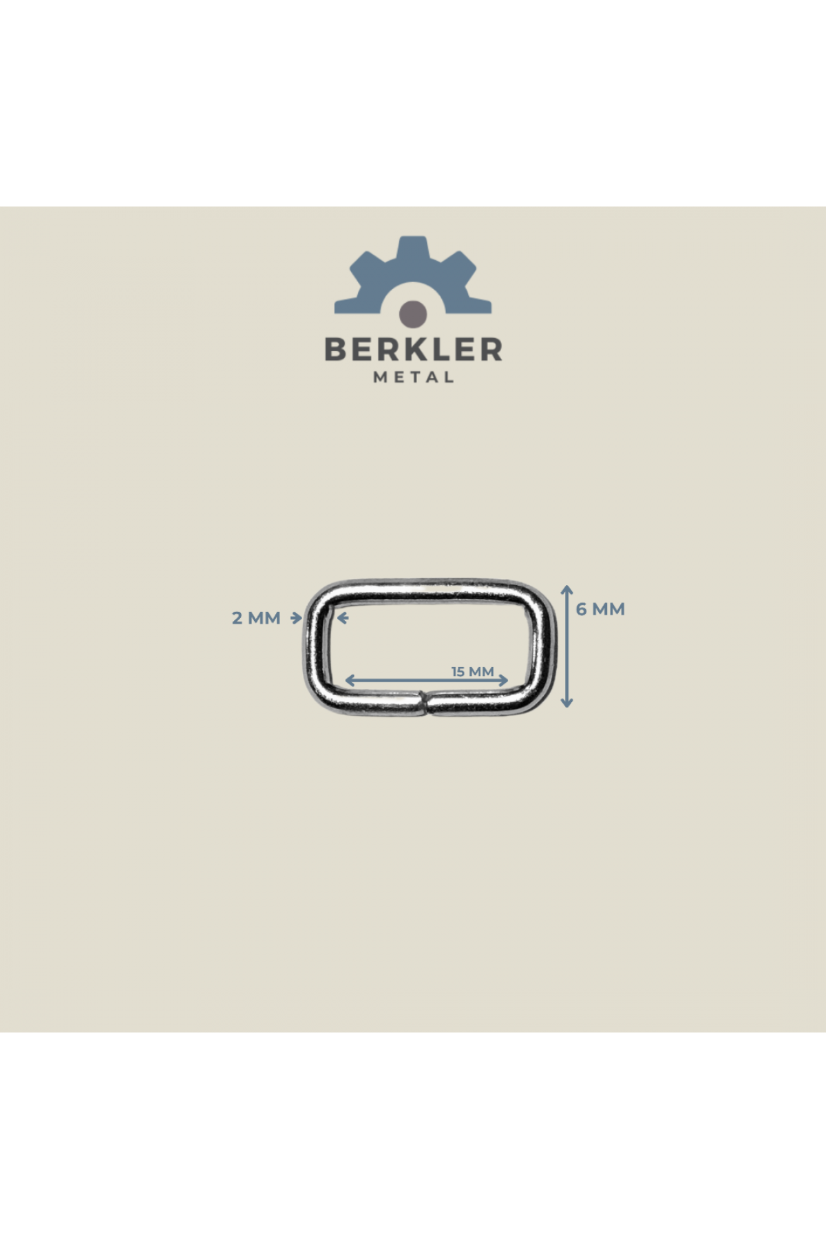 15 mm * 6 mm * 2 mm çerçeve metal renk