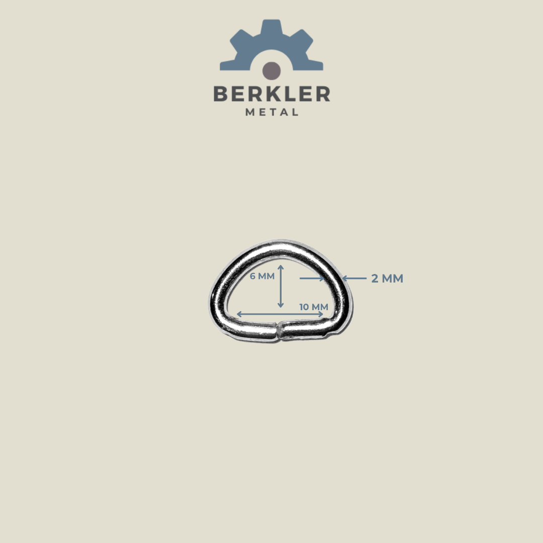 1 cm x 2 mm D Halka - Metal Renk