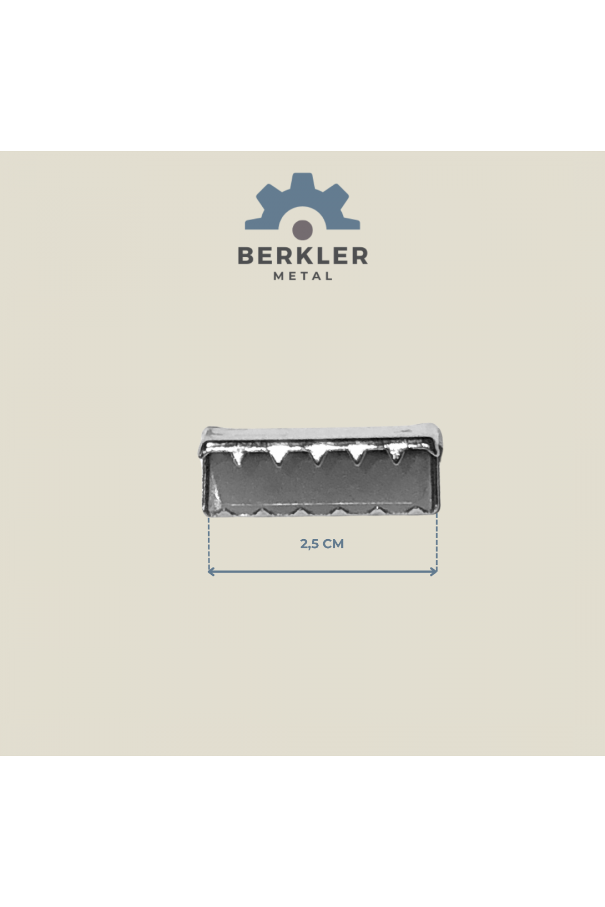 2.5 cm kemer ucu metal renk