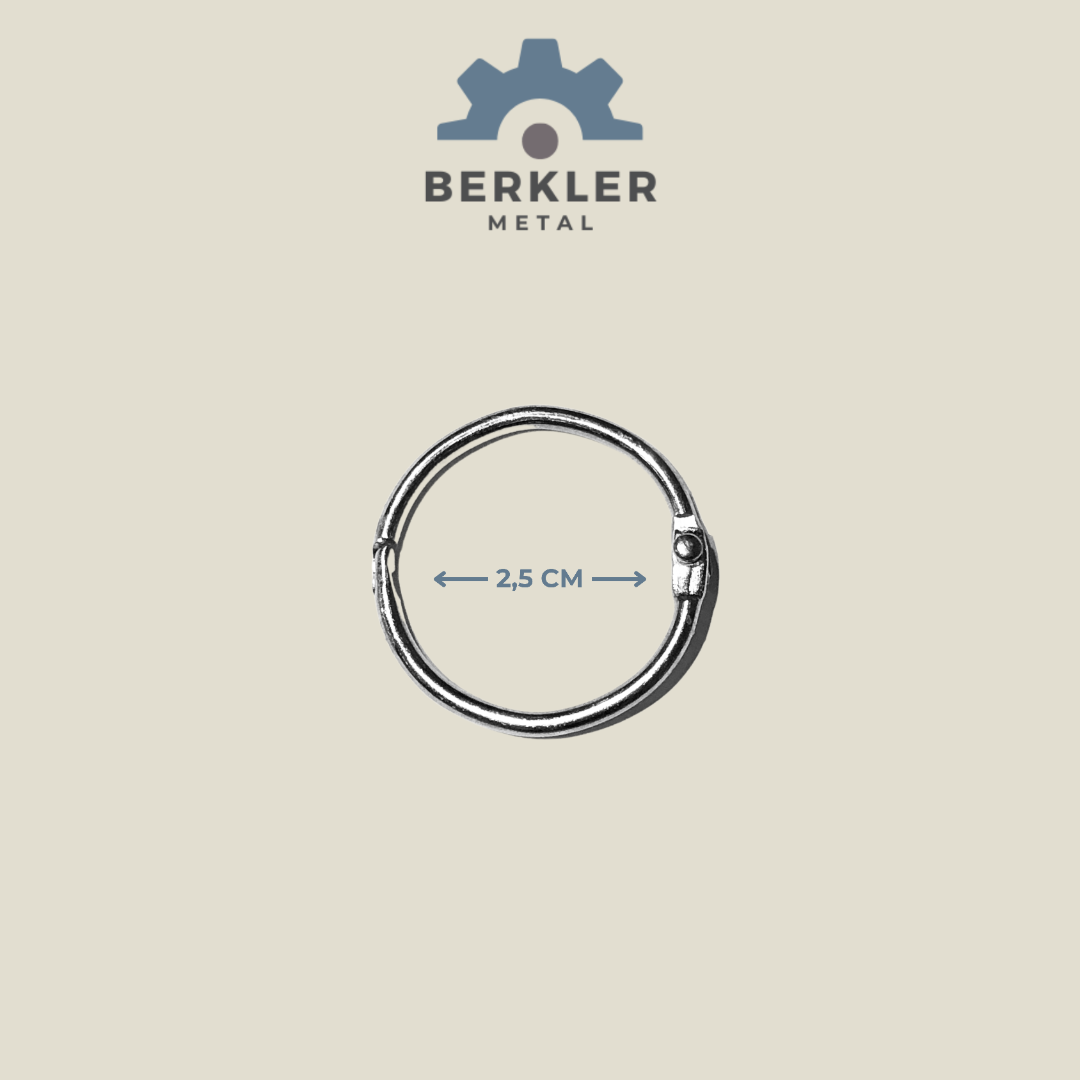 2,5 cm kilitli halka ciltleme halkası