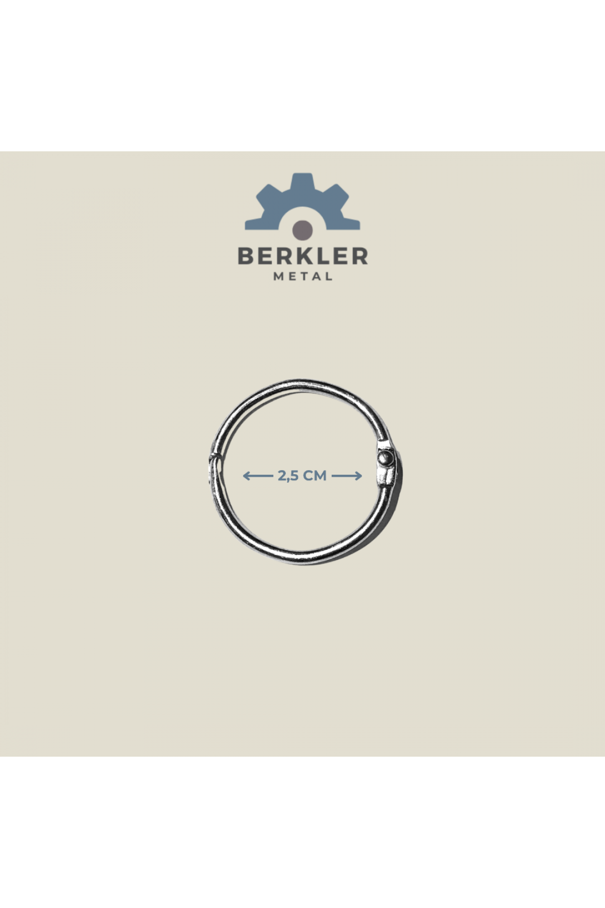 2,5 cm kilitli halka ciltleme halkası