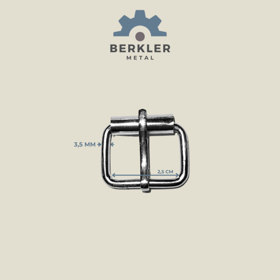 2.5 cm * 3.5 mm makaralı toka metal renk