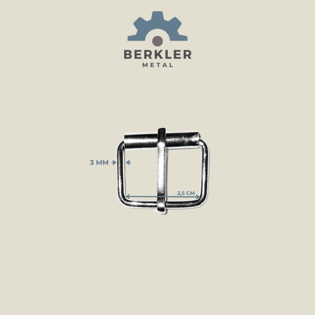 2.5 cm * 3 mm makaralı toka metal renk