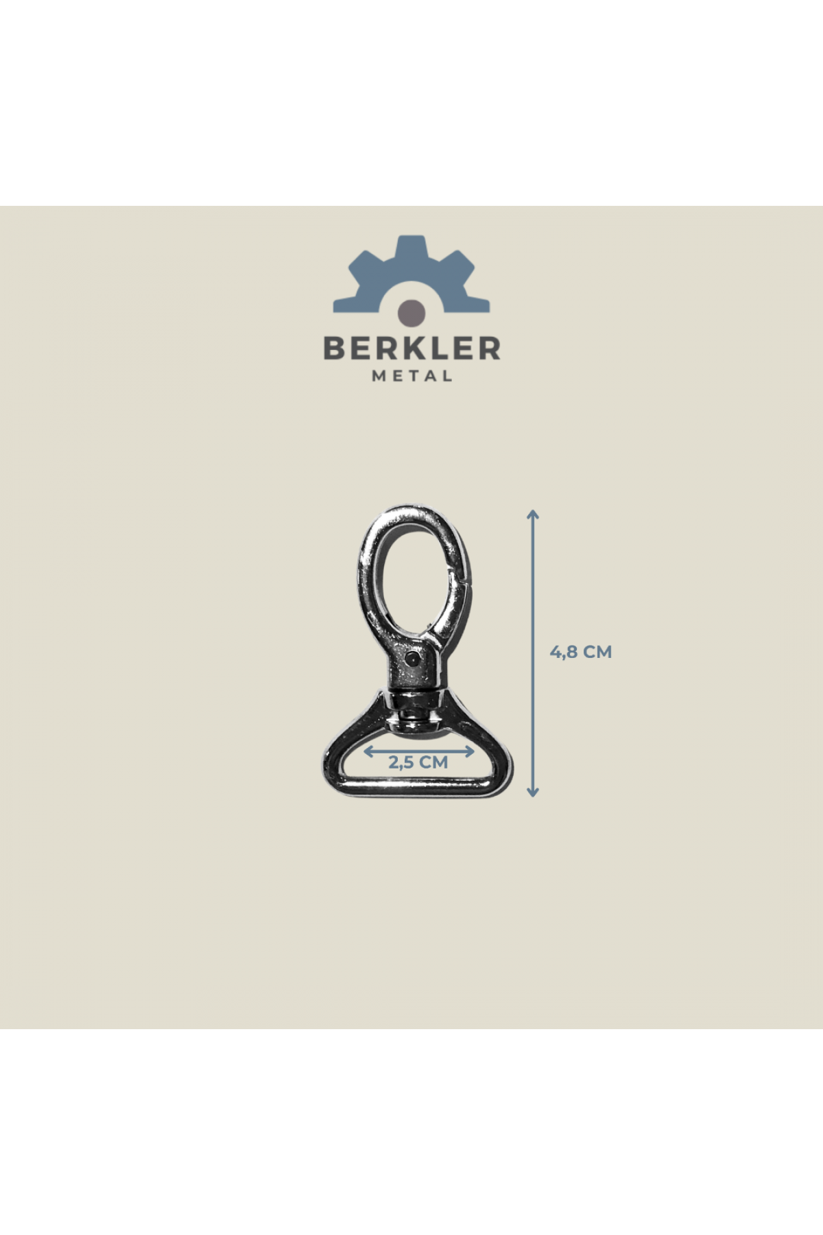 2,5 cm sargılı kanca 4,8 cm.  metal renk