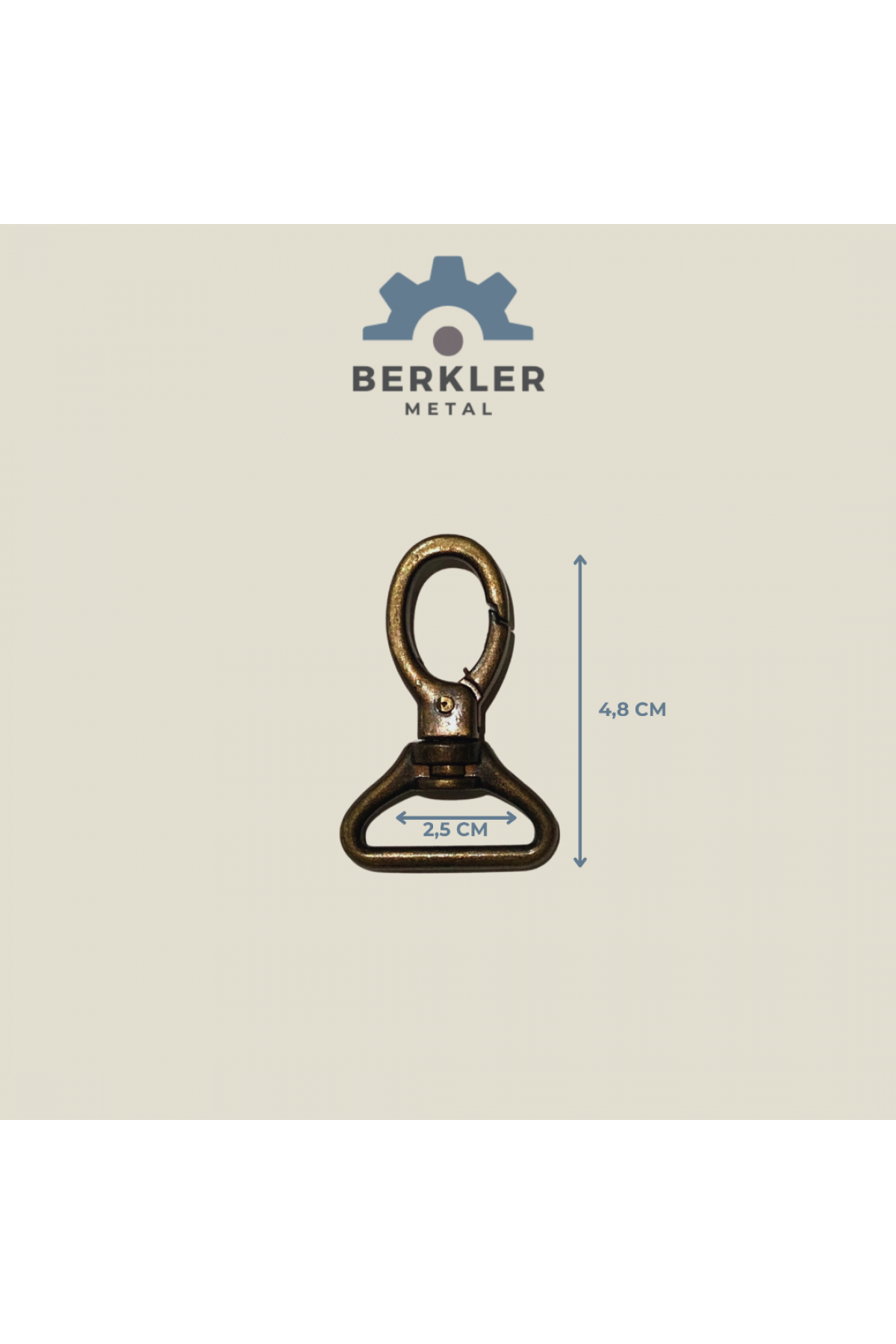2,5 cm sargılı kanca 4,8 cm. antik sarı renk