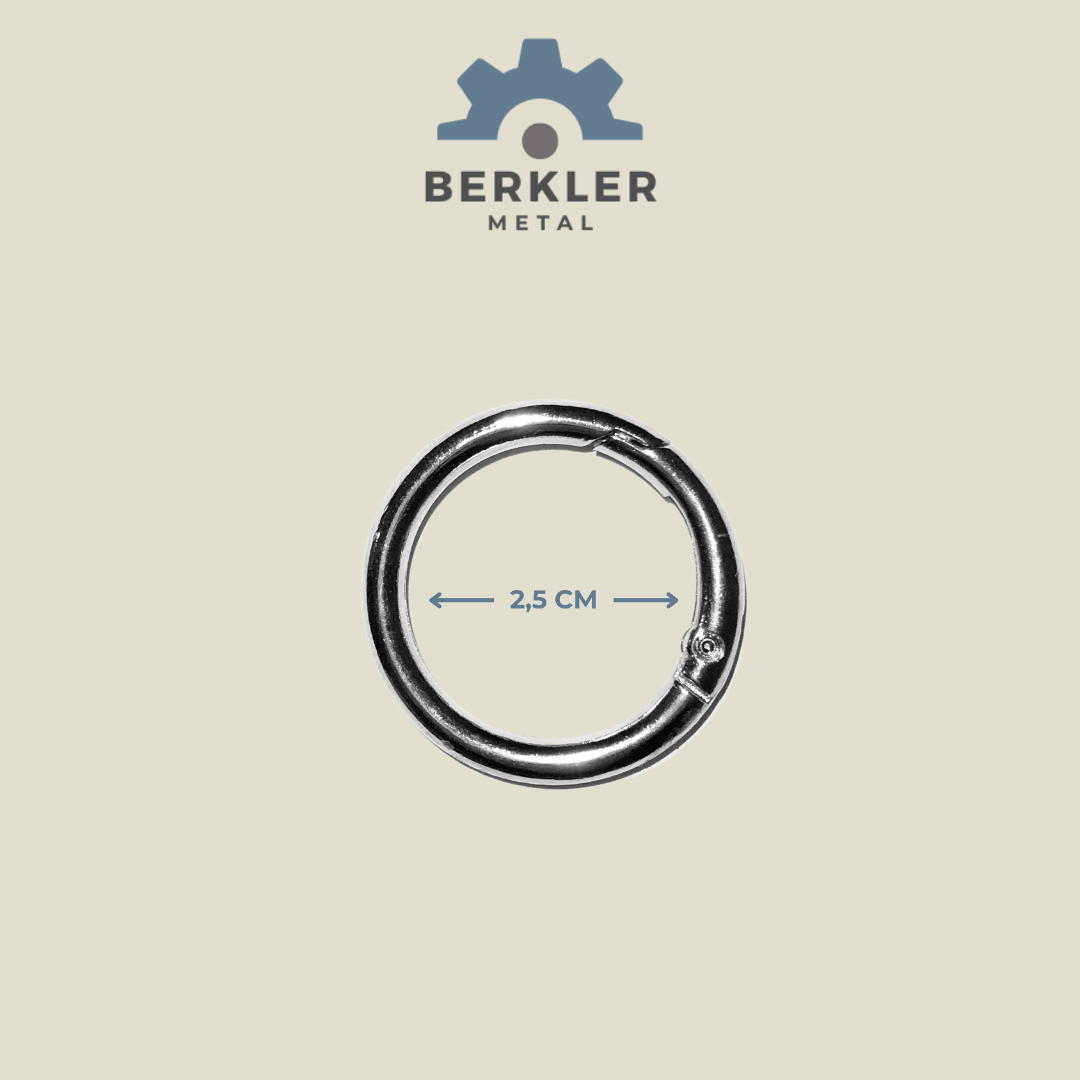 2,5 cm yaylı halka metal renk