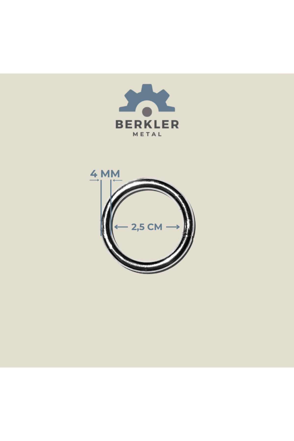 2.5 cm * 4 mm yuvarlak kaynaklı metal renk