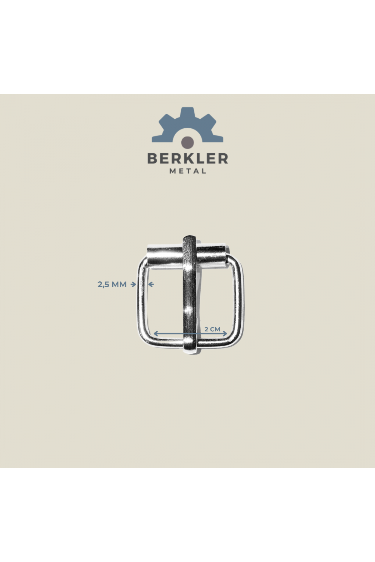 2 cm * 2.5 mm makaralı toka metal renk