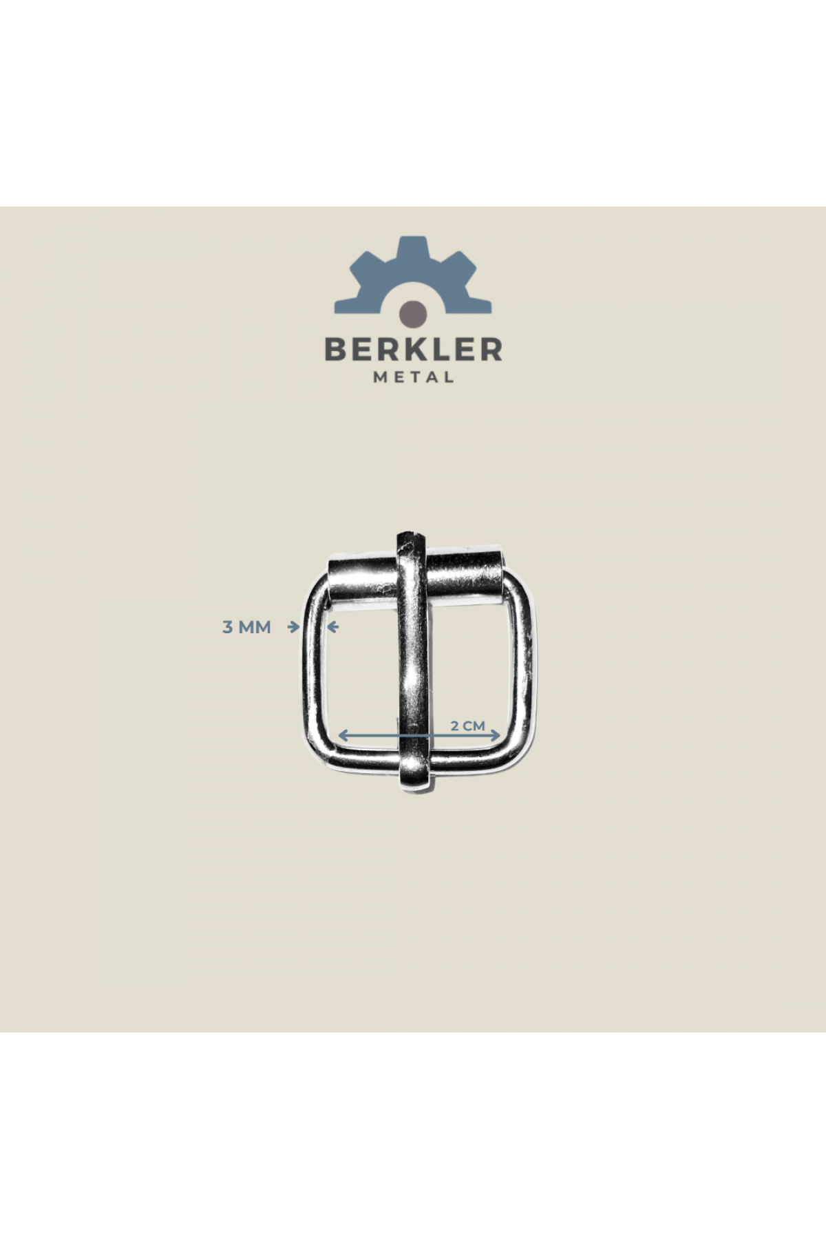 2 cm * 3 mm makaralı toka metal renk