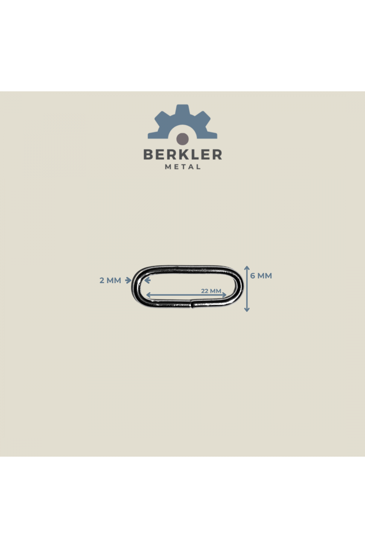 22 mm * 6 mm*2 mm oval halka 