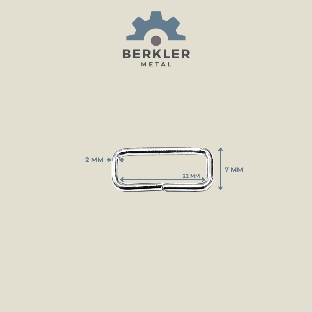 22 mm * 7 mm * 2 mm çerçeve metal renk