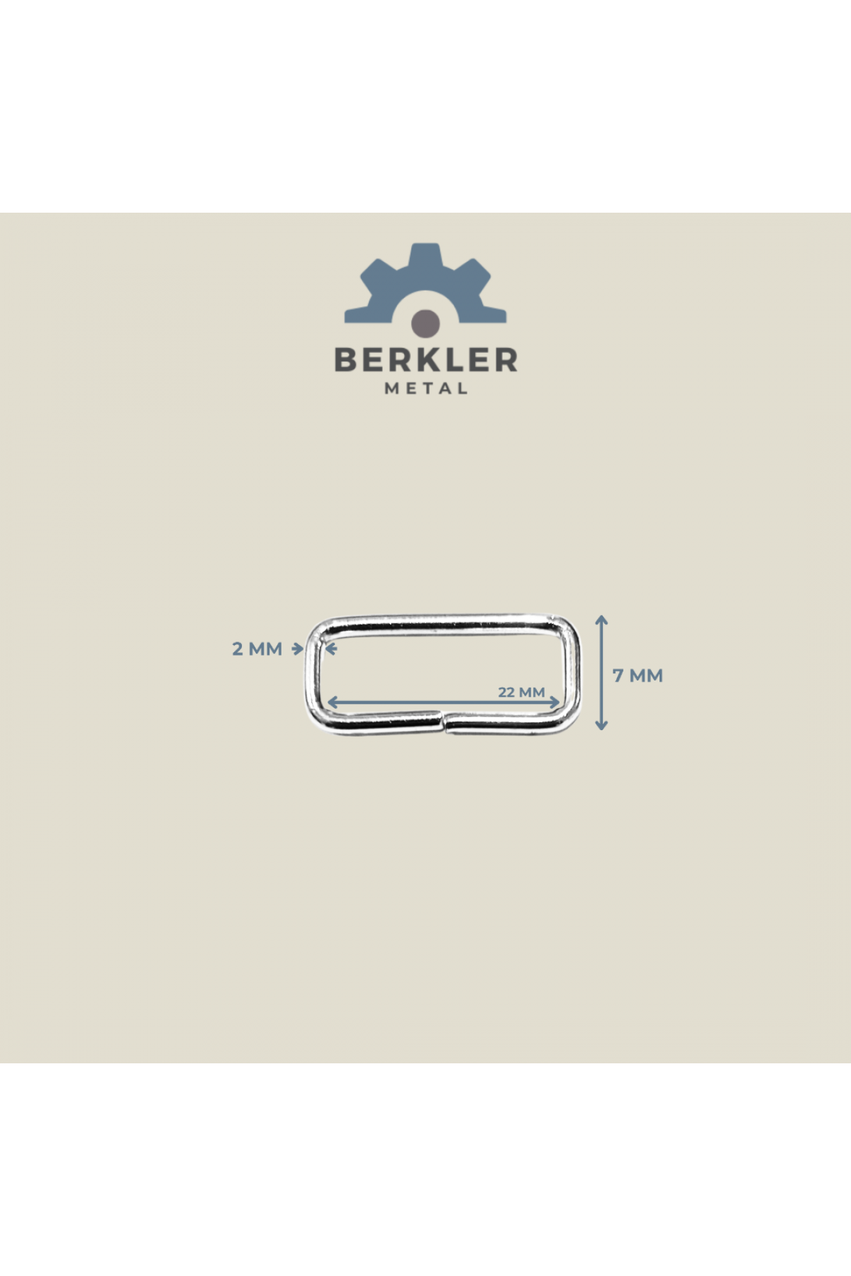 22 mm * 7 mm * 2 mm çerçeve metal renk