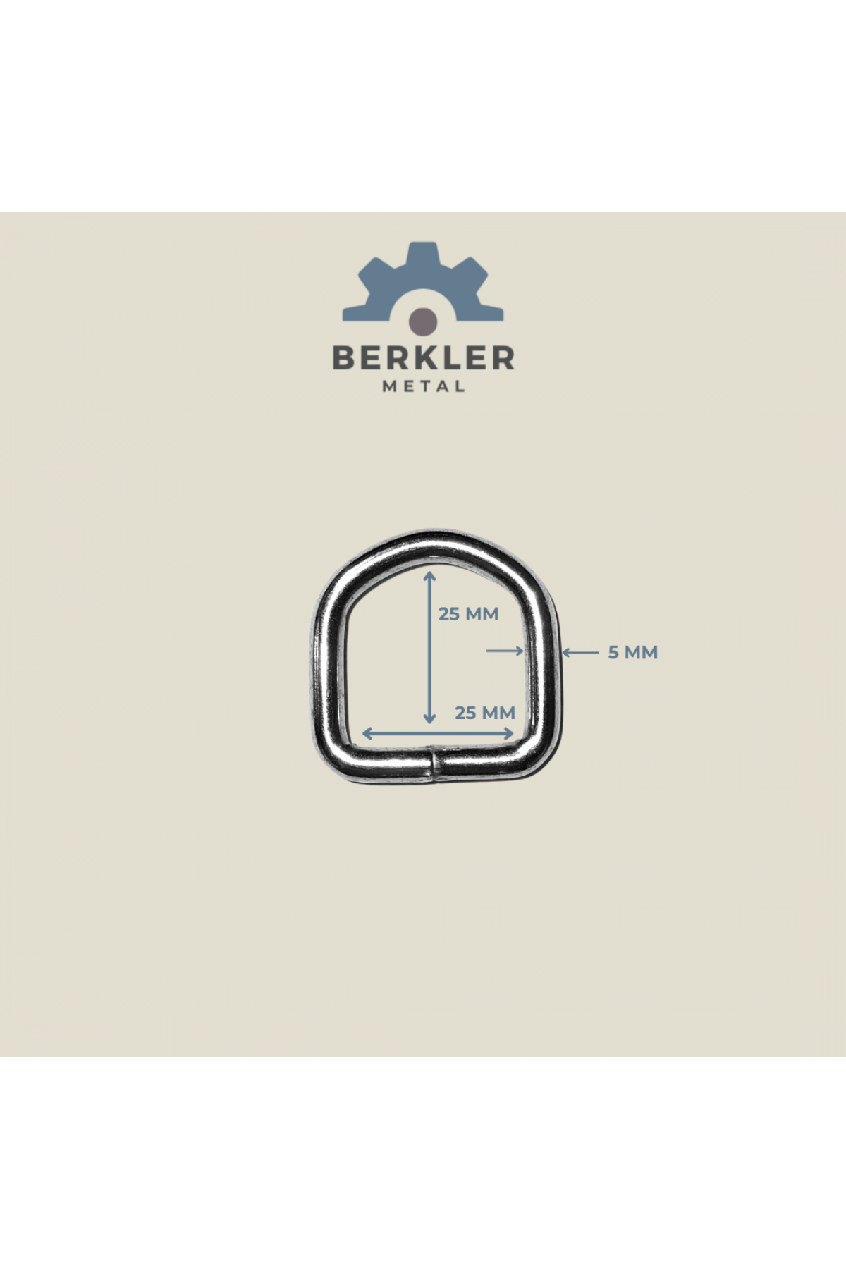 25 mm * 25 mm * 5 mm D Kaynaklı Halka metal renk