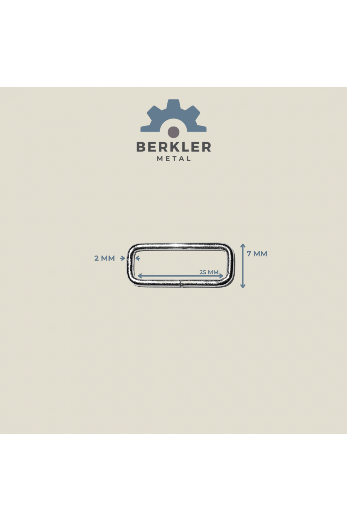 25 mm * 7 mm * 2 mm çerçeve metal renk