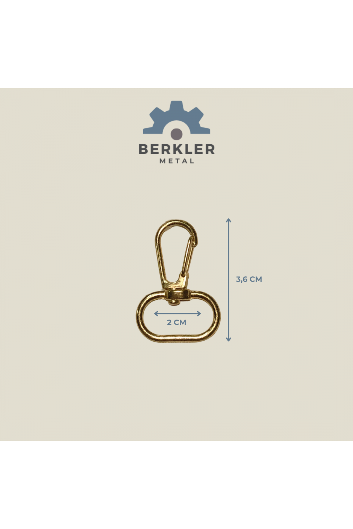 2 cm. Telli Kanca 3,6 cm. sarı renk