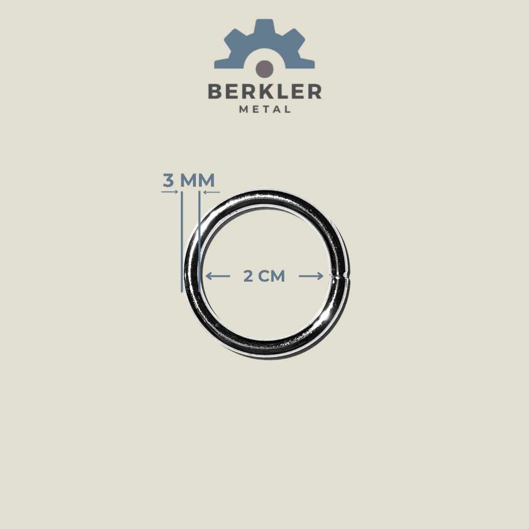 2 cm * 3 mm yuvarlak kaynaklı metal renk