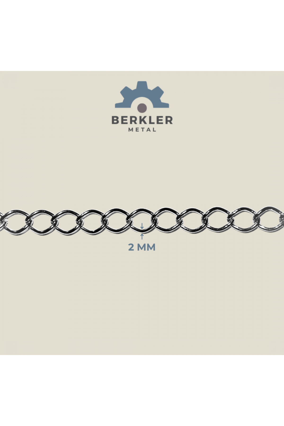 2 mm kelepçe zincir metre satış metal renk 10 metre