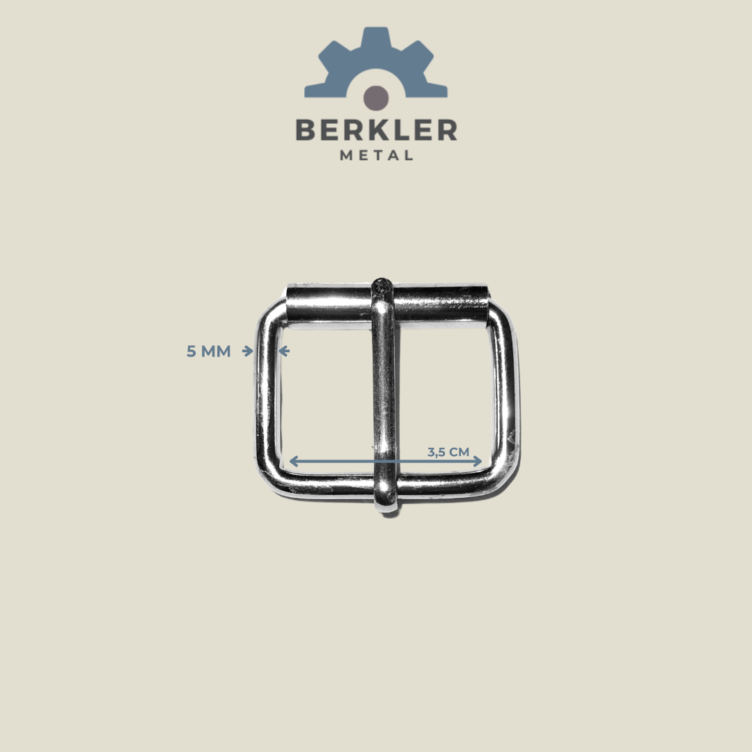 3.5 cm * 5 mm makaralı toka metal renk