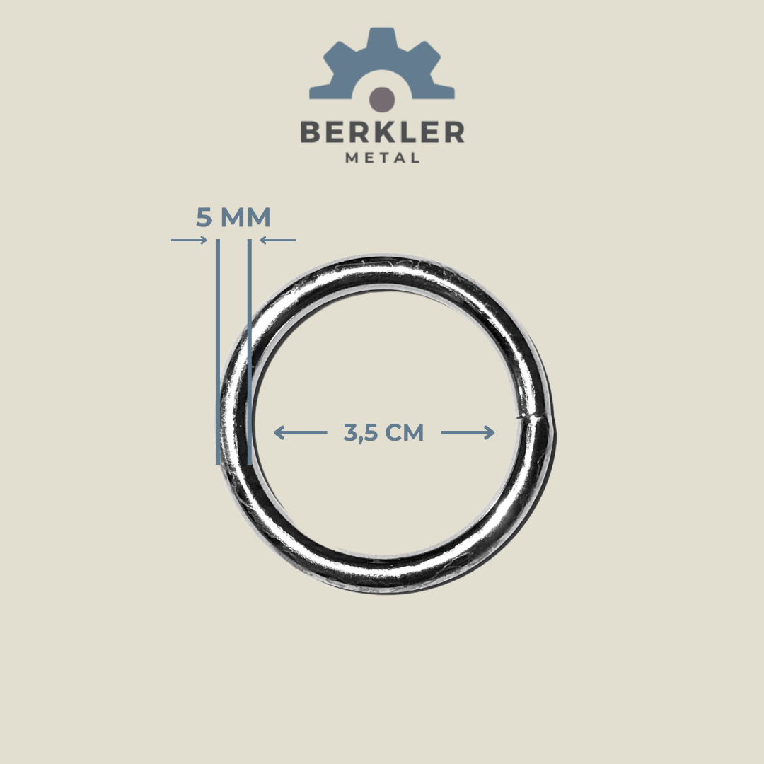 3.5 cm * 5 mm yuvarlak kaynaklı metal renk