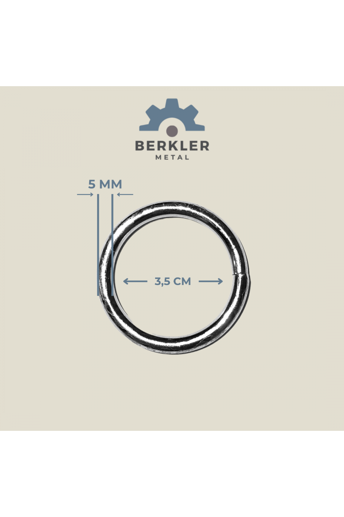 3.5 cm * 5 mm yuvarlak kaynaklı metal renk