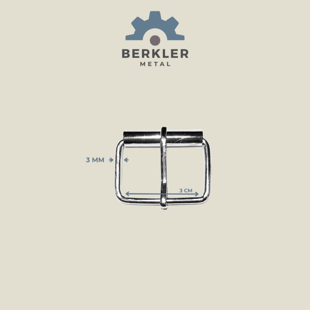 3 cm * 3 mm makaralı toka metal renk