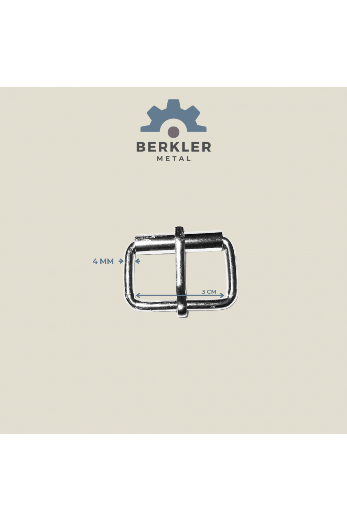 3 cm * 4 mm makaralı toka metal renk