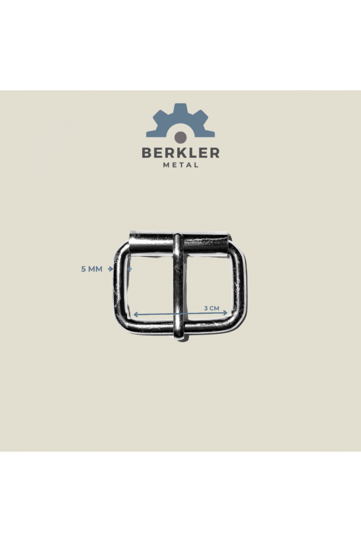 3 cm * 5 mm makaralı toka metal renk