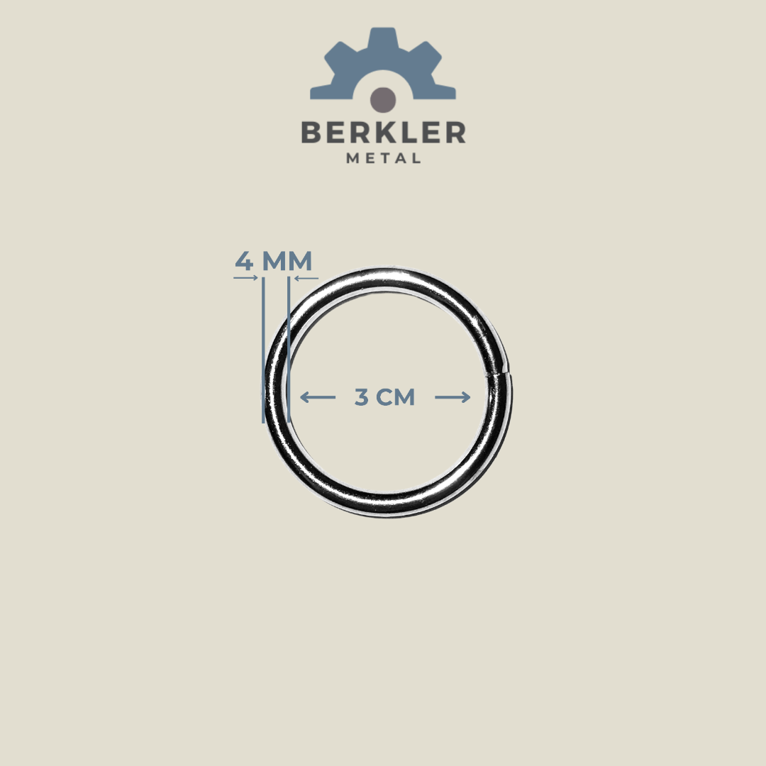 3 cm * 4 mm yuvarlak kaynaklı metal renk