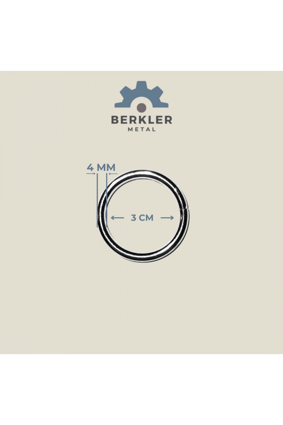 3 cm * 4 mm yuvarlak kaynaklı metal renk