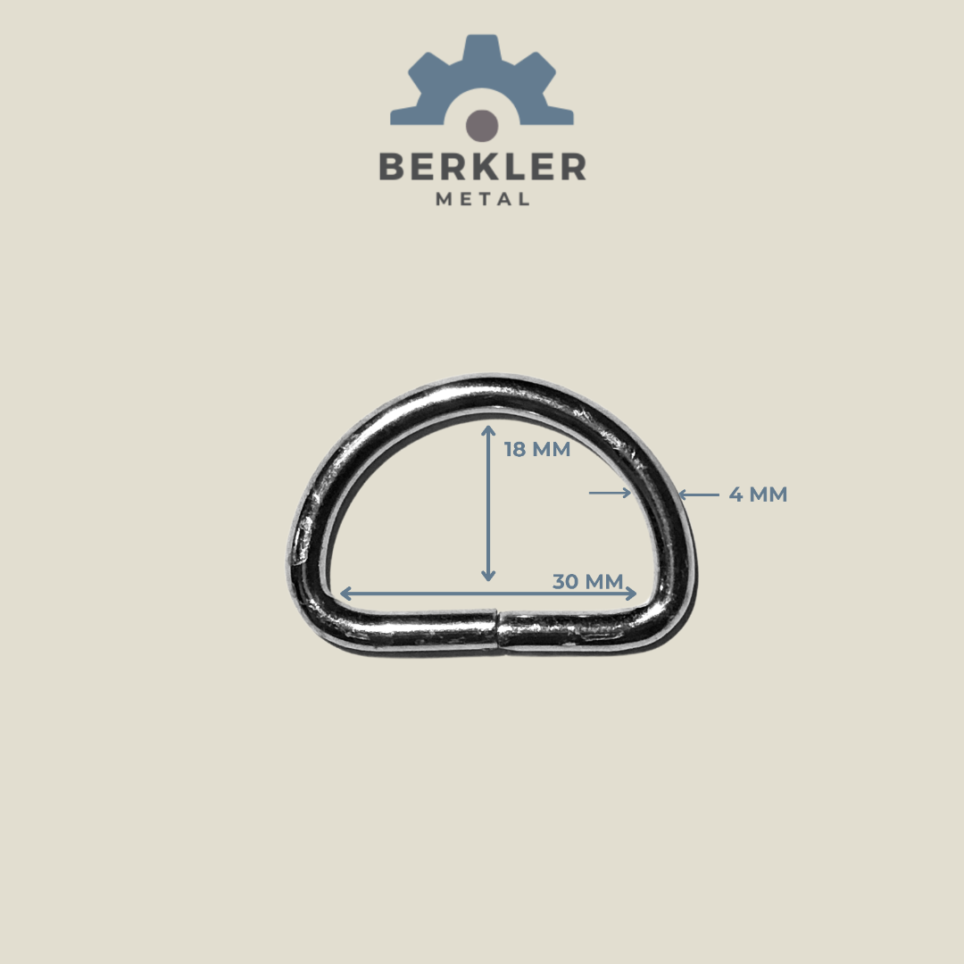 3 cm * 4 mm D Halka metal renk