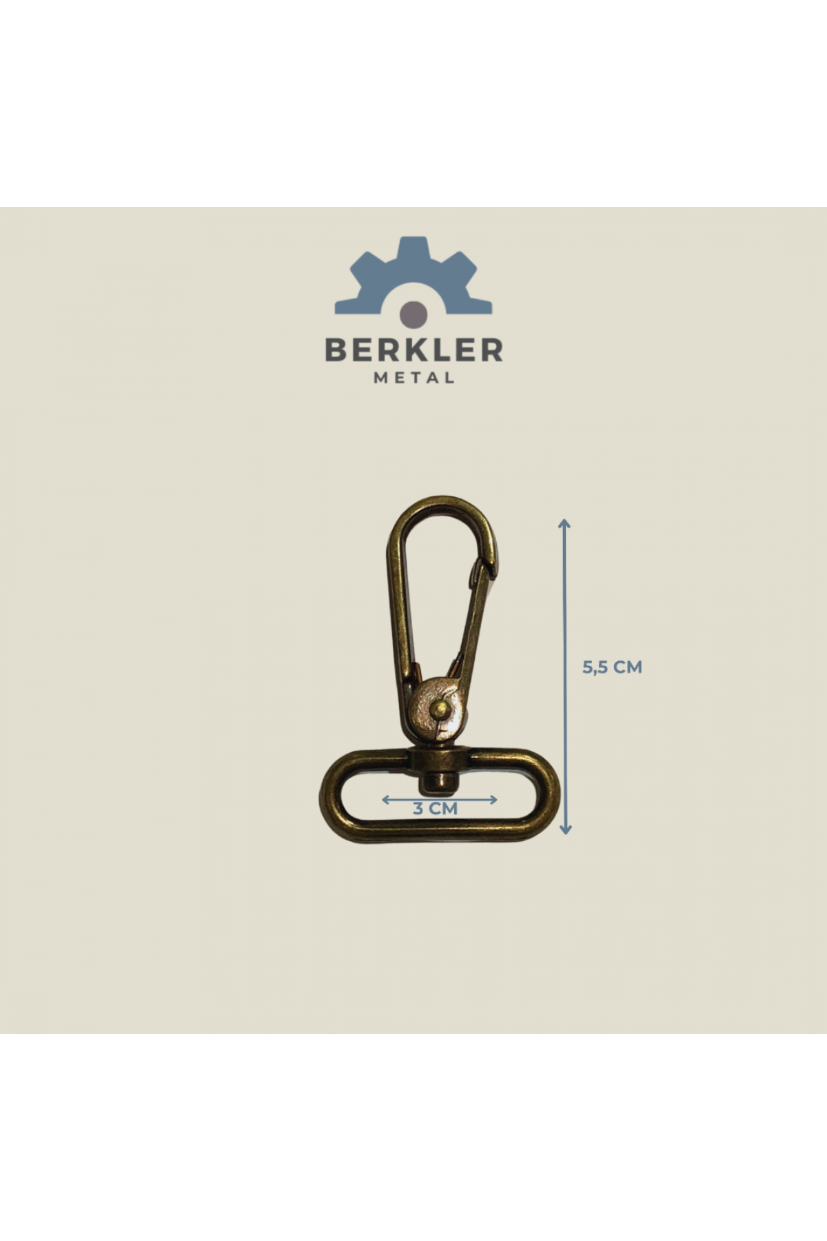 3 cm. Matraş Kanca 5,5 cm.  Antik sarı renk