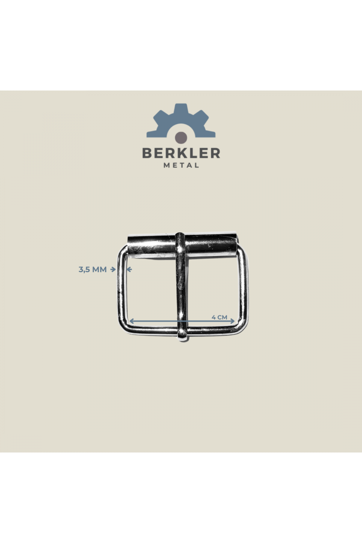 4 cm * 3.5 mm makaralı toka metal renk