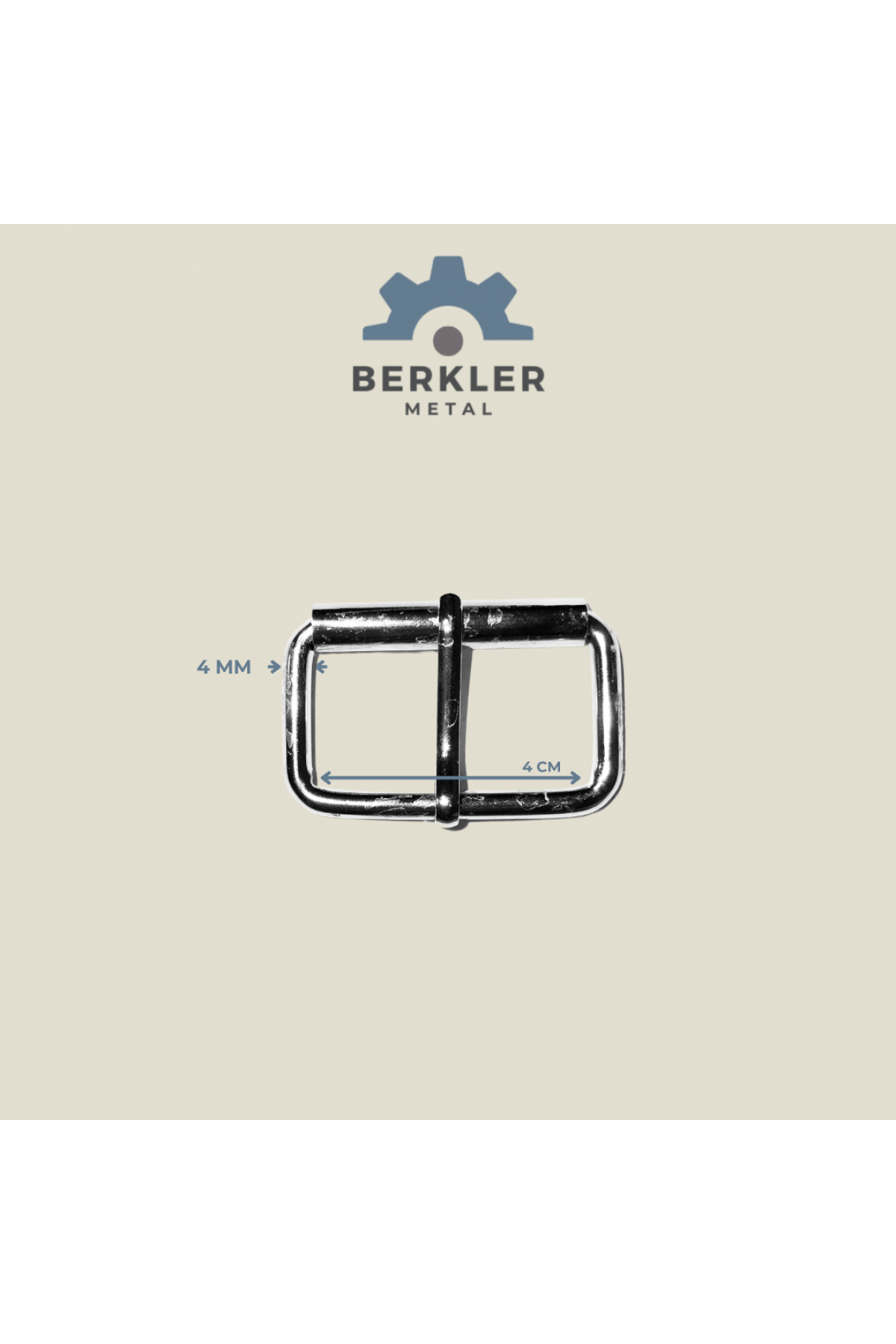 4 cm * 4 mm makaralı toka metal renk