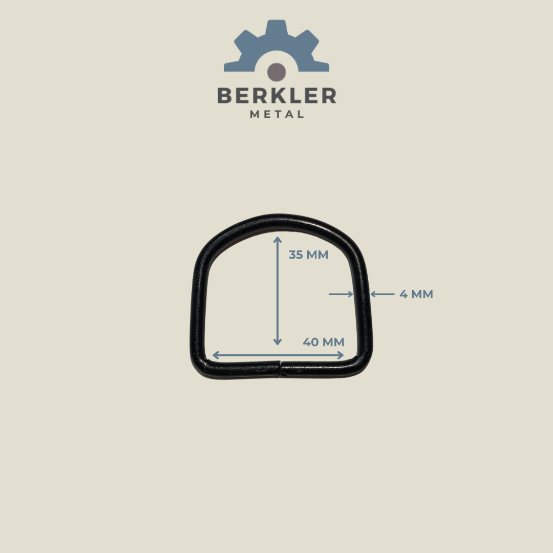 4 cm. * 4 mm. Yüksek D Halka siyah renk