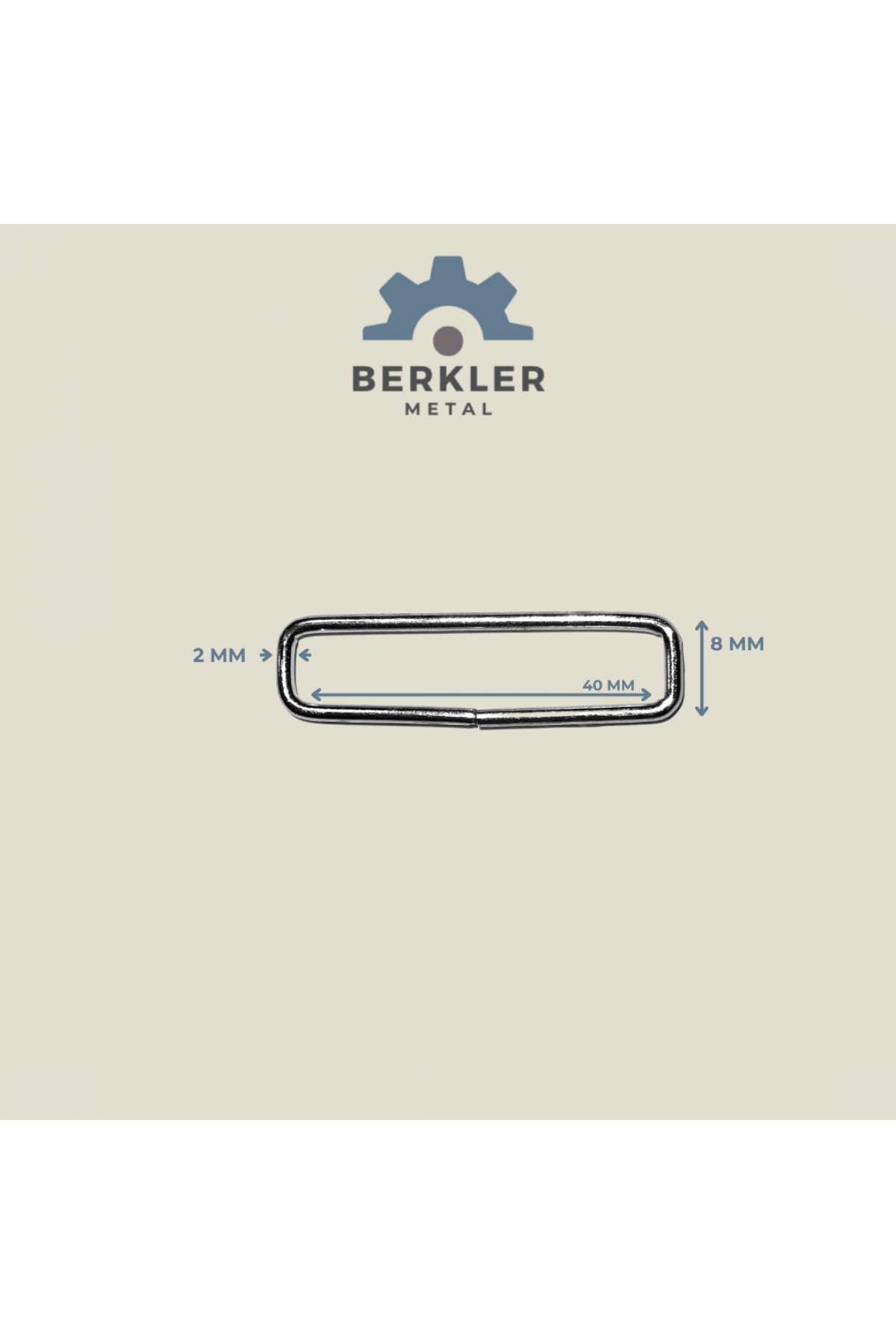 40 mm * 8 mm * 2 mm çerçeve metal renk