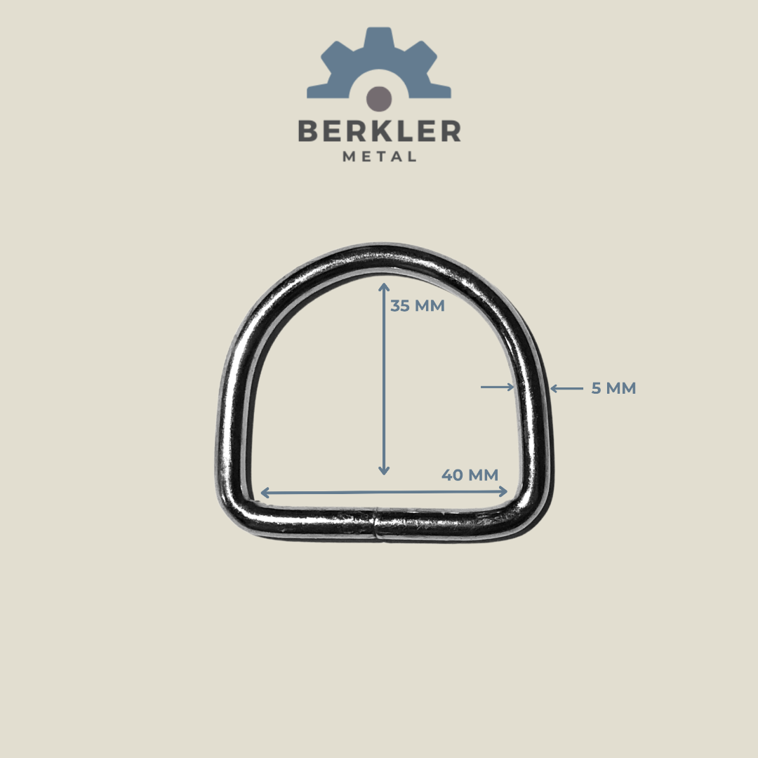 4 cm. * 5 mm. D Kaynaklı Halka metal renk