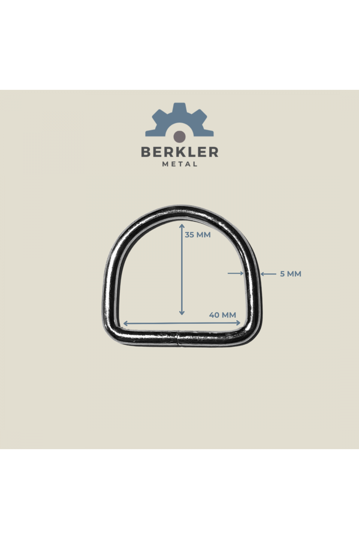 4 cm. * 5 mm. D Kaynaklı Halka metal renk