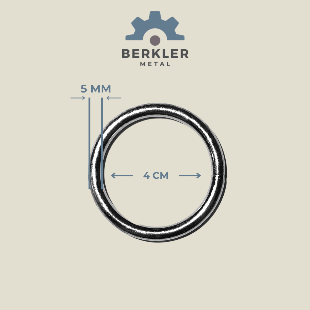 4 cm * 5 mm yuvarlak kaynaklı metal renk