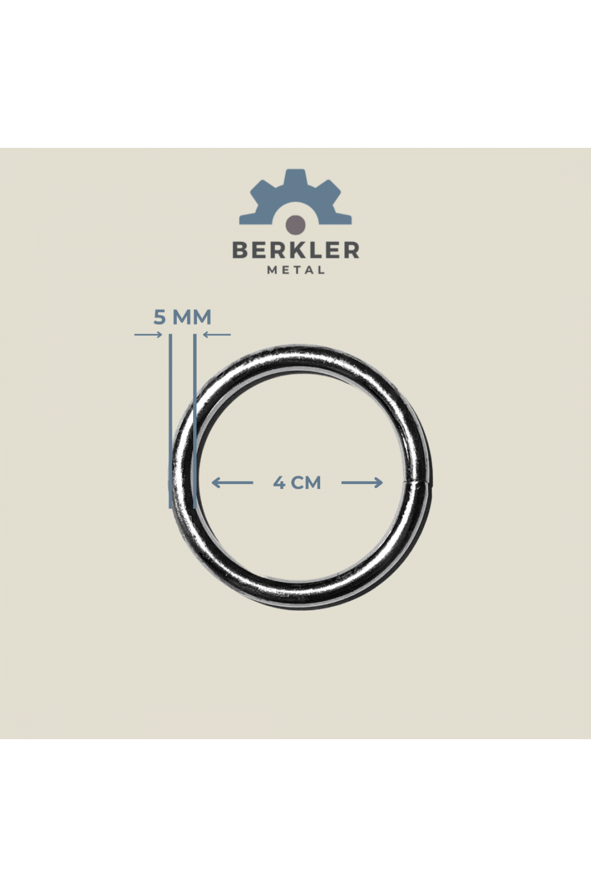 4 cm * 5 mm yuvarlak kaynaklı metal renk